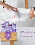 Mother's Day Gifts for Mom Gift Basket for Women, Luxury 11Pcs Floral Perfume Scents Bath and Body Home Spa Gift Kit with Bubble Bath, Body Lotion, Self Care Gifts Basket for Her, Birthday Gifts