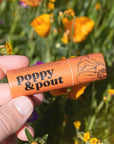 Poppy & Pout Orange Bloom Jumbo Lip Balm | All Natural Lip Balms & Moisturizers | Hydrates with Beeswax, Vitamin E, Organic Coconut Oil | Cruelty-Free | Lip Balm in Recyclable Cardboard Tube