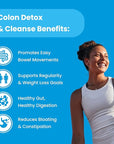 Colon Cleanse & Detox for Weight Loss [14 Day Quick Cleanser] Safe & Effective Formula with Probiotic & Digestive Enzymes for Constipation Relief - Capsules Supplement to Flush Toxins & Boost Energy