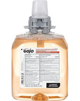 GOJO Luxury Foam Antibacterial Handwash, Fresh Fruit Fragrance, 1250 mL Foam Hand Soap Refill FMX-12 Push-Style Dispenser (Pack of 4) – 5162-04