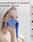 Nugilla Reusable Makeup Remover Cloths, 8 Packs Microfiber Cleaning Cloth Fast Drying Facial Washcloth, Ultra Soft Washing Towel for All Skin, 7 x 13 inch Green/Pink/Blue/White