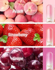 Kaely 3Pcs Peach Strawberry Grape Hydrating Lipstick Tinted Lip Balm, Color Changing PH Lipstick Makeup, Korean Magic Lip Stain Long Lasting Waterproof, labiales magicos 24 horas originales