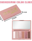 6 Colors Mini Naked Eyeshadow Makeup Palette Blush-colored Neutral Tone Eye Shadow Matte & Shimmer Nude Make Up Pallet with Mirror Blendable Highly Pigmented Travel Size Gift Kit 03