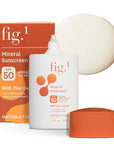 Fig.1 Mineral Sunscreen for Face SPF 50 | Zinc Oxide Face Sunscreen Moisturizer with Hyaluronic Acid & Antioxidant | Broad Spectrum Sun Protection –Fragrance-Free, Lightweight, Invisible Finish, 1.7oz