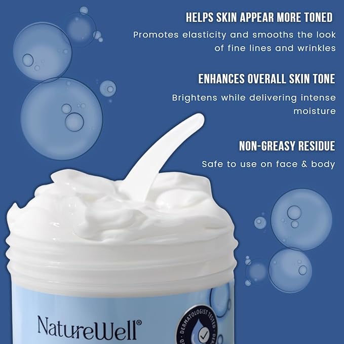 NATURE WELL Clinical Retinol Advanced Moisture Cream for Face, Body, & Hands, Boosts Skin Firmness, Enhances Skin Tone, No Greasy Residue, Version 2.0, 16 Oz