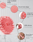 Silicone Body Scrubber 2 Counts, Exfoliating Body Wash Scrubbers Exfoliator, Shower Body Brush for Effective Showering Exfoliation and Gentle Massage (Black+Pink)