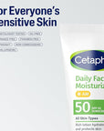 Cetaphil Daily Facial Moisturizer SPF 50, 1.7 Fl Oz (Pack of 2), Gentle Facial Moisturizer For Dry to Normal Skin Types, No Added Fragrance, Dermatologist Recommended (Packaging May Vary)
