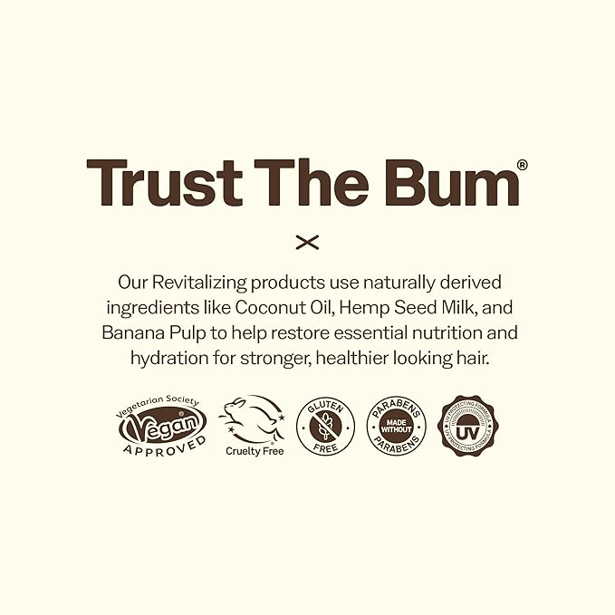 Sun Bum Revitalizing 3 in 1 Leave In Conditioner - Anti Frizz Detangler - Color Safe with UV Protection - Enriched with Coconut Oil and Banana - 4 oz