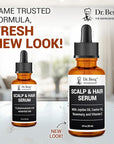 Dr. Berg Scalp & Hair Serum (Improved Formula) with Vitamin D3 & E - Clinically Tested, Paraben- and Sulfate-Free Hair Oil for Women & Men - Includes Rosemary Oil, Castor Oil & Jojoba Oil - 2 Fl oz