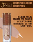 Juvia’s Place Bronzed Liquid Bronzer - Almond - Liquid Bronzer for Face with Silky Blendable Texture - Buildable Coverage for Natural Contour & Dimension - Easy-to-Blend, Patch-Proof Formula