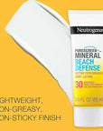 Neutrogena Purescreen+ Mineral Beach Defense Active Performance Body Lotion Sunscreen with Broad Spectrum SPF 30, Quick Drying and Water-Resistant 80 Minutes UVA/UVB Protection, 3.0 fl. oz