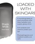 MOB Beauty Hydrating Shine Lip Balm M138 Sheer Black – Tinted Lip Balm Stick with Jojoba & Sunflower Oils, Clean Vegan Organic Lip Care for Nourished, Glossy Lips