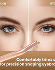 Eyebrow Razor Dermaplaning Tool with 10 Blade Refills Exfoliating Face Razors for Women Facial Razor for Peach Fuzz and Eyebrow Hair Removal