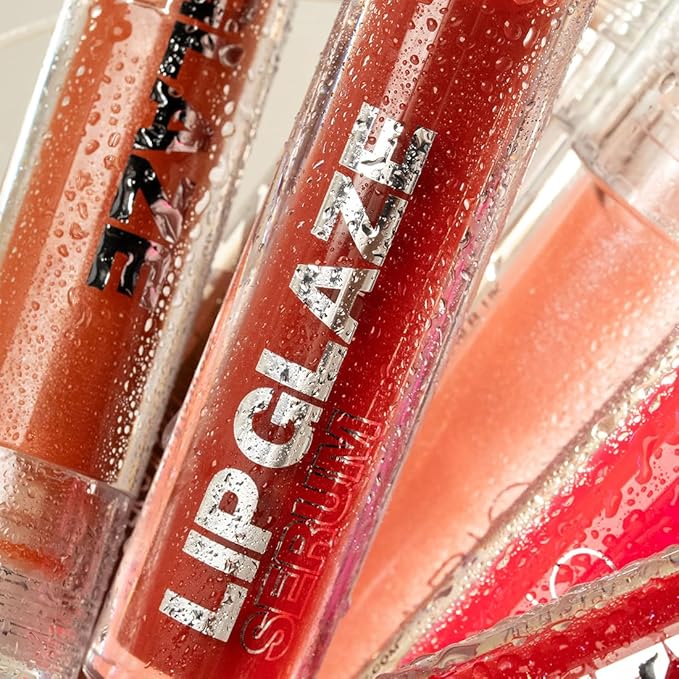 Palladio Lip Glaze Serum, Hydrating Lip Gloss with Peptides & Hyaluronic Acid for Plump, Smooth, and Nourished Lips – Vegan, High-Shine, Non-Sticky Finish (Red Merlot)