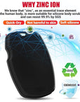 Zinc Infused Silicone Body Scrubber for Shower,Food-Grade Handheld Cleansing Skin Brush, Gentle Exfoliating and Lather Well - Black