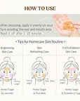 SKINFOOD Mask Honey Sugar 120g - Facial Pore Cleanser, Nourishing & Firming Skin Exfoliator - Wash Off Face Masks w/Melting Sugar for Healthy and Smooth Skin- Shower-Proof Texture (4.23 oz)