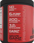 Bucked Up - Woke - HIGH STIM Pre Workout - Best Tasting - Focus Nootropic, Pump, Strength and Growth, 30 Servings (Grape)