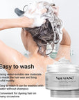 Hair Wax Color White, Temporary Hair Color Dye Washable Hair Styling Mud, Style Clay for Girls Boys Teens Women, Instant Hair Coloring Gel Cream for DIY Cosplay Halloween Children's Day (1, White)