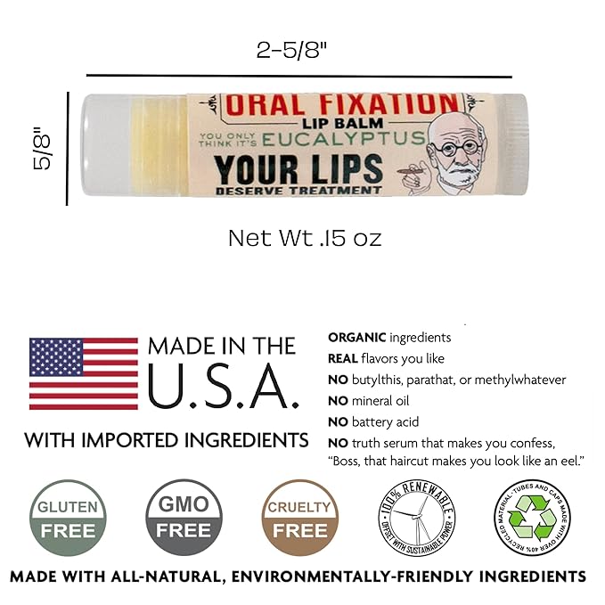 Sigmund Freud's Oral Fixation Lip Balm Ingredients