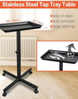 Salon Tray, Metal Feet Salon Rolling Tray with Height Adjustable, Hair Color Trays Non-Rusting