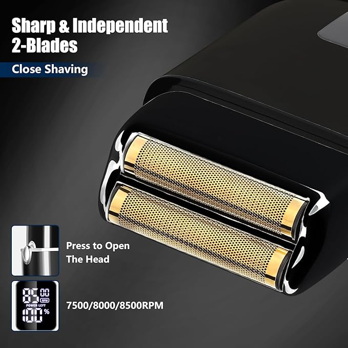 SUNNOW Hair Clippers for Men, Beard Trimmer & Hair Trimmer & Electric Foil Shavers Razor Kit, Hair Cut Machines Men's Beard Grooming Kit for Home, Barber(Black)