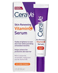 CeraVe Vitamin C Serum with Hyaluronic Acid, Skin Brightening Serum for Face with 10% Pure Vitamin C, Fragrance Free, 1 Fl. Oz
