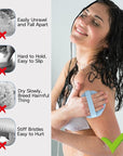 Silicone Body Scrubber, Exfoliating Body Wash Scrubbers Exfoliator, Shower Body Brush for Effective Showering Exfoliation and Gentle Massage (Blue)