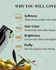 Cherry Brown Hair Dye Shampoo 3 in 1,Hair Color Shampoo Works in Minutes,Brown Hair Shampoo & Shampoo Para Pintar el Cabello