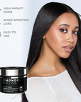 XMONDO Color Soft Black Color Depositing Mask & Semi-Permanent Hair Dye Super Gloss Infused with Bond Boosters for Nourishment, Revitalize & Repair, Vegan Formula, 8 Fl Oz