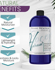 Rose Hydrosol Water Spray Toner 32 oz for Face Hydrating Mist Hydration Pure & Natural Rosewater Hydrosol All Skin Types Face Skin Pores Body Locs Cleansing Bulk Refill COCOJOJO - Packaging May Vary