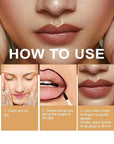 Peel Off Lip Liner,Matte Lip Liner,Waterproof Long Lasting Lip