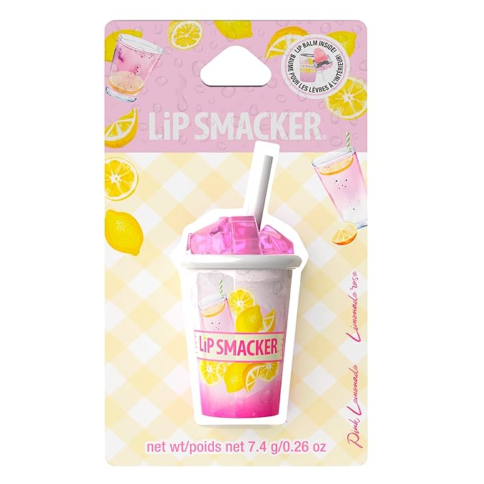 Lip Smacker Summer Refresher Lip Balm, Moisturizing, Collectible Beverage Cup Design, Sheer Finish for Smooth Lips – Pink Lemonade
