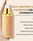 Match Foundation 4-in-1 with SPF 50 : Color Changing Foundation Medium Spectrum with 2 Brushes and 2 Cosmetics Sponge - Moisturizing & Concealer Face Makeup for All Skin Types