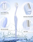 6Pcs Eyebrow Razor Mini Eyebrow Razor Trimmer Female Face Shaver Lip Hair Remover with Precision Cover Small Shaver for Women Makeup Face Care Tools(Clear, Clear Purple, Light Blue)