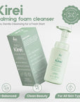 IKI Kirei Foam Cleanser - Gentle Face Wash for Women with Aloe Vera & Cucumber Extract, Hydrating & Soothing, Dermatologically Tested, Suitable for Sensitive Skin, Paraben-Free