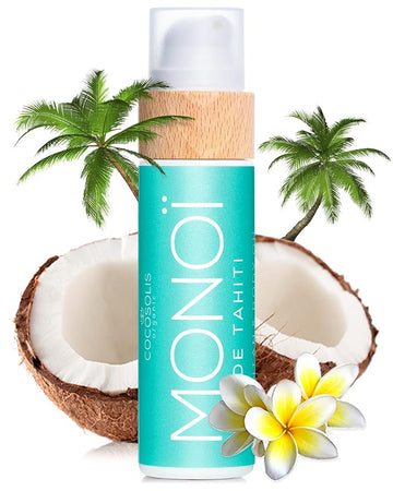 COCOSOLIS MONOI Tanning Accelerator XL - Organic Tanning Oil with Vitamin E & Monoi de Tahiti Oil for a Fast Intensive Tan - Tanning Enhancer for a Chocolate Tan - Nourishing Body Lotion (6.76)