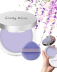 Matte Foundation Powder, Jelly Setting Powder with Mini Puff, Powder-free Oil Control Face Pressed Powder Creates Long-Lasting Silky Blurring Waterproof Makeup