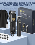 GTSPro Hair Clippers for Men, Clippers and Trimmers Set, Barber Clippers, Electric Hair Trimmer with Box, Gifts for Men Black