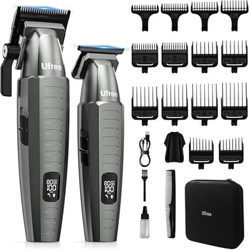 Ufree Professional Hair Clippers for Men, Clippers and Trimmers Set, Barber Clippers, Electric Beard Trimmer with Barber Bag, Gifts for Men