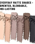 6 Colors Mini Naked Eyeshadow Makeup Palette with Brush Neutral Nude Smoky Eye Shadow Taupe & Brown Matte Make Up Pallet with Mirror Highly Pigmented Long Lasting Waterproof Travel Size Gift Kit