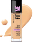 Maybelline Fit Me Dewy + Smooth Liquid Foundation Makeup, Natural Beige, 1 Count (Packaging May Vary)