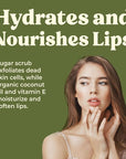 Earth's Daughter Organic Coconut Lip Scrub 0.7 oz - USDA Organic, Fair Trade, Sugar, Jojoba Oil, Beeswax, Coconut Oil, Calendula Extract