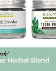 Banyan Botanicals Mint Cardamom Tooth Powder – Ayurvedic Fluoride-Free Toothpaste Alternative with Miswak & Activated Charcoal (from Amla) – 0.75oz, 80+ Uses – Non GMO Sustainably Sourced Vegan