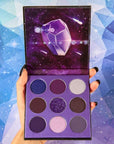 docolor Eyeshadow Palette 9 Colors Gemstone Shadow Palette Highly Pigmented Mattes Shimmers Smokey Glitter Cream Colorful Powder Blendable Long Lasting Waterproof Makeup Palette-Purple