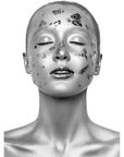 MEICOLY Silver Face Body Paint Stick for Halloween SFX Cosplay Tin Man Makeup,Silver Face Paint for Adults and Kids,Waterproof Eye Black Stick for Baseball Softball Football Lacrosse