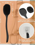 VWMYQ Back Scrubber for Shower, New Update Double Sided Body Scrub Brush Long Handle with Soft Silicone Bristles and Stiff Nylon Bristles for Shower Exfoliating and Massage Can Produce More Rich Foam