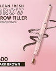 Covergirl Clean Fresh Brow Filler Pomade, 600 Dark Brown, Eyebrow Pencil, Ultra-Precise Tip, Creamy Formula, Highly Pigmented, Soft Matte Finish, Vegan Formula, 0.007oz