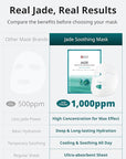 SNP 1000ppm Real Jade Mineral Ampoule Sheet Mask | Cleansing and Purifying All Sensitive Skin Types | Calming, Hydrating, and Moisturizing Facial Skin | Korean Face Masks Skincare | 10 Sheets