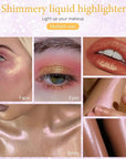 evpct Light Liquid Face Highlighter Makeup Waterproof Long Body Cheek