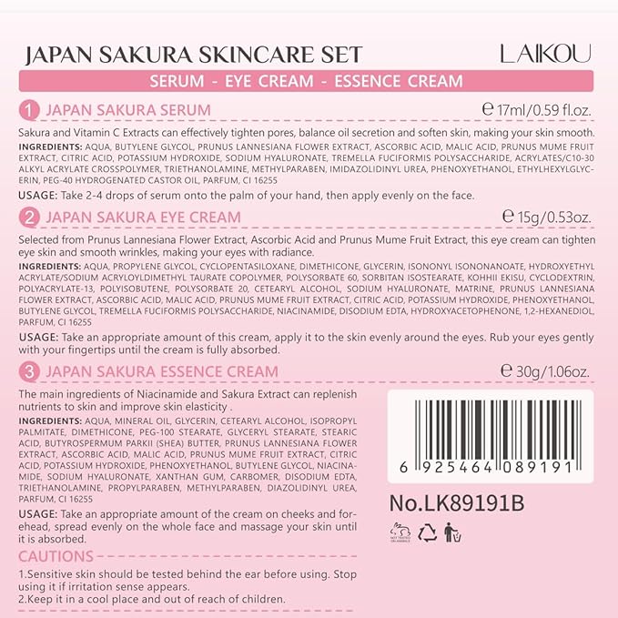 Skin Care Set JAPAN SAKURA Women